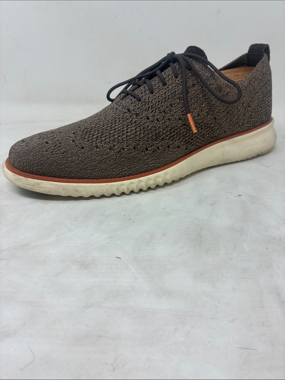 Cole Haan Brown Fabric Wingtip Sneakers